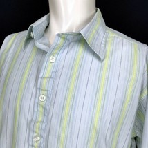 Buckle BKE Button Down Casual Shirt Mens XL Slim Fit Light Blue Green Ye... - $13.85
