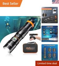 Scuba Dive Light Type C Rechargeable, 3000 Lumens Super Bright Underwate... - $261.28