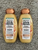 Garnier Whole Blends Honey Treasures Repairing Shampoo 12.5 Fl Oz x 2 PACK - £7.77 GBP