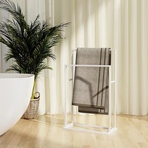  Towel Rack White Iron Industrial Towel Rack Rectangular - $139.99