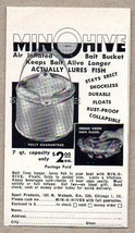 1954 Print Ad Minohive Bait Bucket for Fishing Chicago,IL - £7.08 GBP