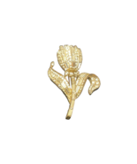 Vintage Tremble Flower Brooch Brilliant Crystal Rhinestones Silvertone M... - £42.03 GBP