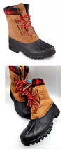 $60 Skechers Windom Plaid Town Suede Leather Boots Duck Winter Rain Waterproof 6 - £36.66 GBP
