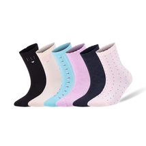 AWS/American Made 6 Pairs Soft Bamboo Socks Women Crew Socks with Gift Box - £18.94 GBP