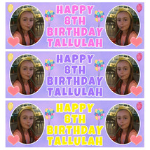OWN PHOTO Personalised Birthday Banner - Photo Birthday Party Banner Any... - £4.20 GBP