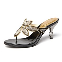 Gold Blue Beach Shoes Women Rhinestone Sandals Designer Summer Female Slides Cry - £64.18 GBP