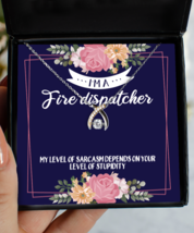 Fire dispatcher Necklace, Unique Retirement Jewelery Gift features .925  - £40.17 GBP