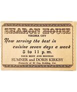 1957 Sharon House Restaurant Advertisement Virginia City Vintage DWX10A - $28.01 CAD