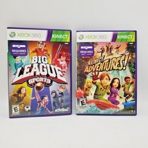 Big League Sports & Kinect Adventures (Microsoft XBOX 360) Soccer Golf Game Lot - $14.80