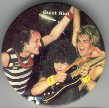QUIET RIOT Button 1982  PIN KEVIN DUBROW Randy Rhoads bassist Kelly Garn... - $4.75
