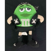 Green M&amp;M Plush 2008 Biker Outfit Collectible Stuffed Toy Motorcycle Vest Cute - £13.42 GBP