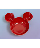 Zak Designs Disney Mickey Mouse Head Chip &amp; Dip Bowl Red - $16.98
