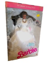 Wedding Fantasy Barbie African American Doll 1989 Mattel 07011 - £27.26 GBP
