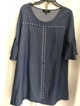 Naif Women&#39;s Dress Blue with Silver Studs Size Small - $28.71