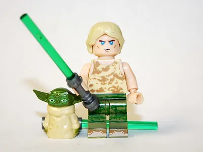 PLTOYS Luke Skywalker Dagobah With Yoda Jedi Training Star Wars Minifigure Toys - £4.63 GBP