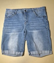 Bleu Denim Shorts Stretch Waist Women’s 18W Blue - $225.47 MXN