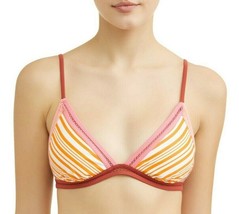 No Boundaries Women&#39;s Juniors Swim Bikini Top X-Large (15-17) Olympic Gold Strip - £9.27 GBP