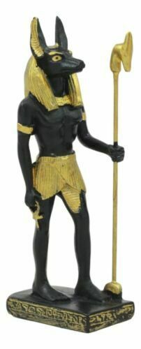 Egyptian God Of The Dead Mummy Anubis Dollhouse Miniature Statue Gods Of... - $11.99