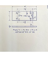 1946 Railroad Bangor Aroostook Shoulder Heel Plate Joints Blueprint F16 ... - $84.36