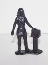 Galaxy Laser Team 2.25&quot; Girl with Computer Black PVC 1978 Tim Mee Toys O... - £2.38 GBP