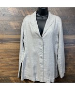 Eileen Fisher Linen Blazer Metallic Gold size Small - £15.97 GBP