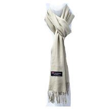 Khaki - Winter Unisex Plain Solid Scarves 100% Cashmere Wool Warm Scarf - £14.37 GBP