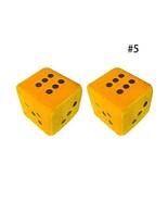 F-pump 1 Pair Fuzzy Dice White Dots Rear View Mirror Hangers Vintage Car... - $5.43 CAD