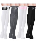 Buauty 4 Pairs Thigh High Socks,Knee High Socks,Long Socks,Halloween Cut... - £18.85 GBP