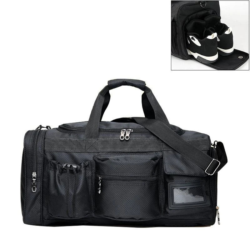 Men Handbag Large Capacity Travel Bags Weekend Duffle Bag Black Waterpro... - $68.97