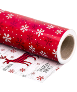 Reversible Christmas Wrapping Paper Roll - Mini Roll - 17 Inch X 33 Feet... - $14.52