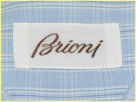 Chemise homme BRIONI XL fabriquée à la main en Italie T1G - £154.61 GBP