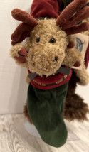 Boyds Bears Rare QVC Exclusive Santa Bear, 16” Niklas &amp; Wuzzie Moose Sticking - £71.21 GBP