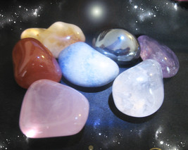 FREE W $77 1000x CAST HAUNTED STONE SET BALANCE CHAKRAS HARMONY MAGNIFY MAGICK  image 2