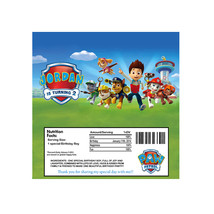  Paw Patrol Birthday Candy Bar Wrapper, Fits 1.55 oz - Digital - £3.20 GBP