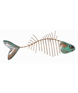LG BONE FISH SPORT FISH METAL WALL ART TROPHY NAUTICAL COASTAL BOAT TROP... - €34,59 EUR