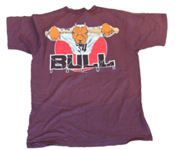 Vintage Top Dawg “Bull Knows” Bo Jackson Parody Burgundy T Shirt. Men’s ... - $49.49