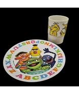 Vintage 1977 Sesame Street 8&quot; Plate &amp; Big Bird Cup Artisan Ware Muppets ... - €12,54 EUR