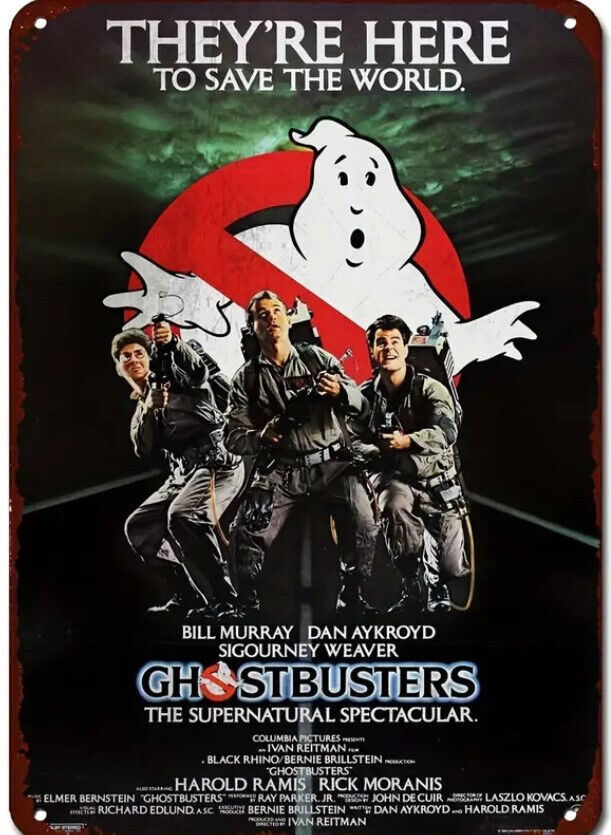 Ghostbusters Who Ya Gonna Call Movie Advertisement Vintage Metal Sign 8x12"  - £11.58 GBP