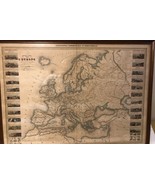 1859 Nouvelle Carte Illustrer L’Europe Geographe Commerciale Et Industri... - £44.12 GBP