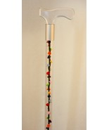 Walking cane acrylic colorful rose flowers lucite elegant designer chang... - $70.49