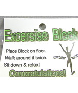 Excersise Block Gag Gift Clean Fun Our Original Idea Unique Sports US Se... - £6.65 GBP