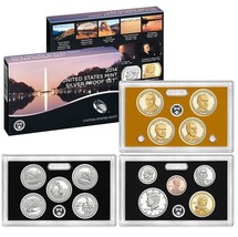 2014 S US Mint Silver Proof Set - 14 Coins COA Original Box - £77.53 GBP