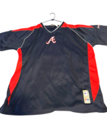 Vtg Majestic Atlanta Braves Men 3X MLB Poly Navy Embroidered Logo Blue R... - €44,78 EUR