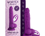 FemmeFunn Vortex Turbo Baller 2.0 8.25 in. Vibrating Rotating Dildo Purple - $119.99
