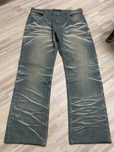 Material Adworks Jeans Men Size 38 Straight Leg Denim Blue Distressed Fa... - $18.05