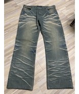 Material Adworks Jeans Men Size 38 Straight Leg Denim Blue Distressed Fa... - £14.19 GBP
