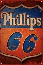 Phillips 66 Retro Vintage Gas Gasoline Oil Tin Sign 8x12 inches Station upr - $34.84 CAD
