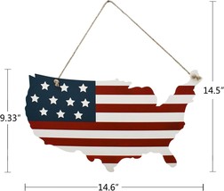 American Flag Wall Decor Patriotic Metal Signs 4th of July Decorations FlagDecor - £12.58 GBP