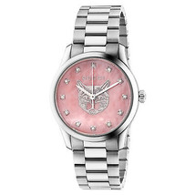 Gucci Women&#39;s G-Timeless Pink Dial Watch - YA1265025 - £709.75 GBP