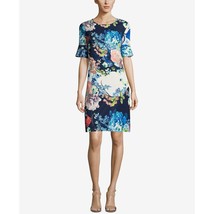 ECI Bell-Sleeve Floral-Print Dress, Size 10 - £31.15 GBP